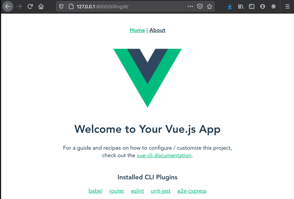 Serving Vue.js single-page in development with Django